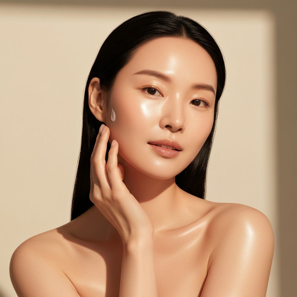 Asian woman with radiant glowing skin
